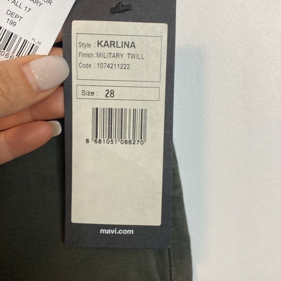 Mavi | Karlina mid rise skinny - Green military Twill Jean pant - 28 NWTs - Picture 3 of 7
